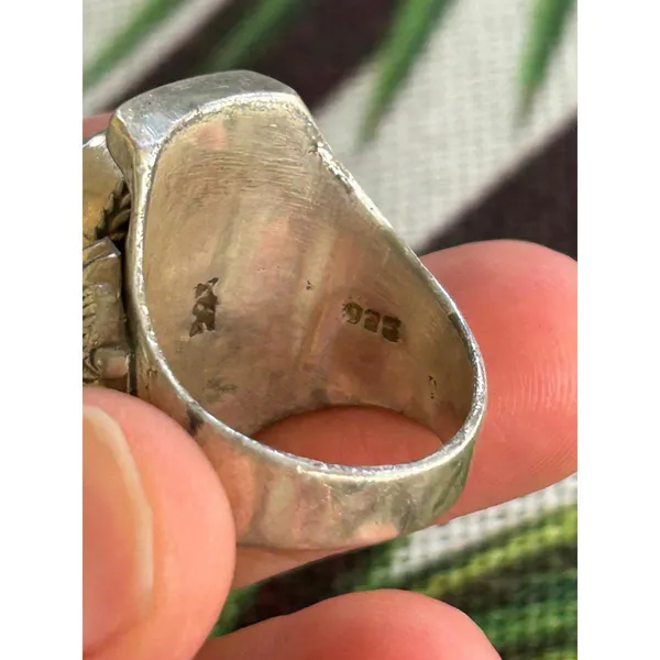 925 sterling silver ring band size 9.75 15.93g lot d2 large ring - Image 8