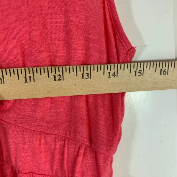 American Eagle‎ Coral Pink Hood Surplice Empire Waist Mini Dress XS Beach Resort - Image 7