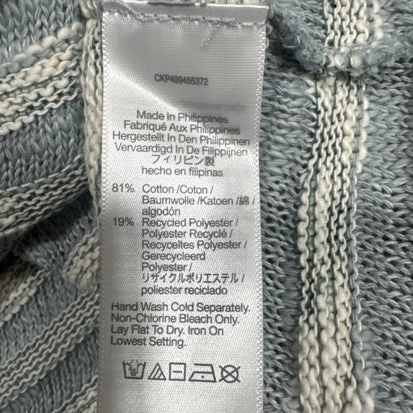 Madewell Crewneck Long-Sleeve Knit Sweater Tee Blue Horizon Stripe Size L Beachy - Image 5