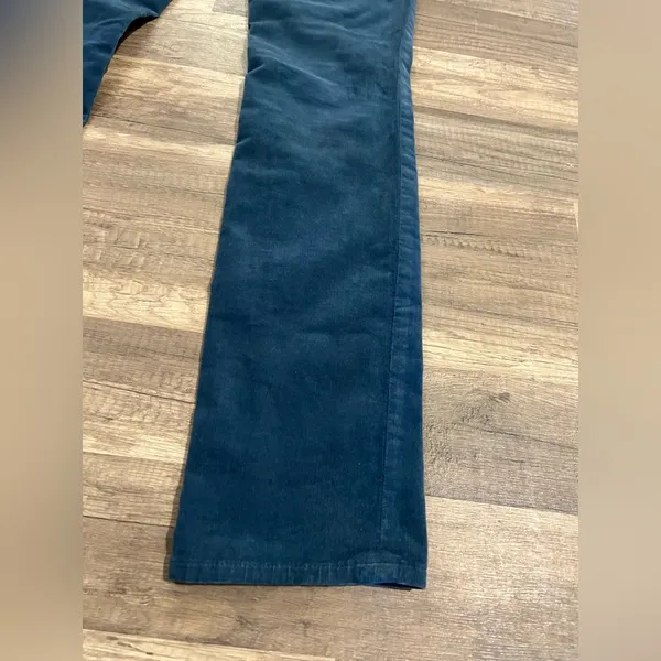 Tory Burch Woman’s Super Skinny Teal Corduroy Cotton Blend Low Rise Jeans 27 - Image 13