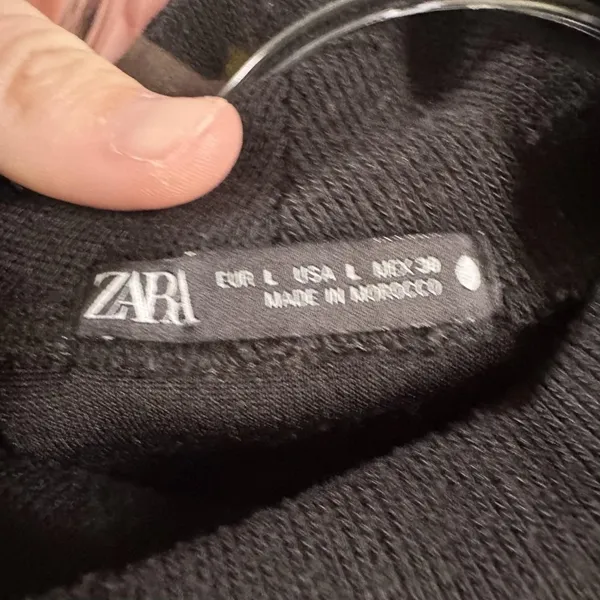 Zara Sweater Dress Womens Large Textured Long Sleeve Mock Neck Tunic‎ Minimalist - Image 9