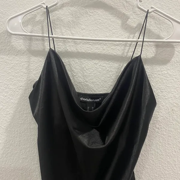 Satin Cowl Neck Bodysuit Size Xs - Image 2