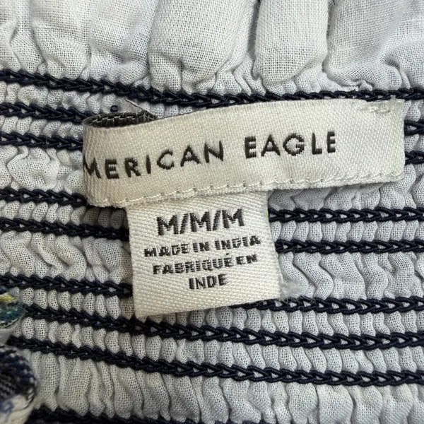 American Eagle Dress Womens M Green Plaid Cottagecore Dark Academia Smocked - Image 3