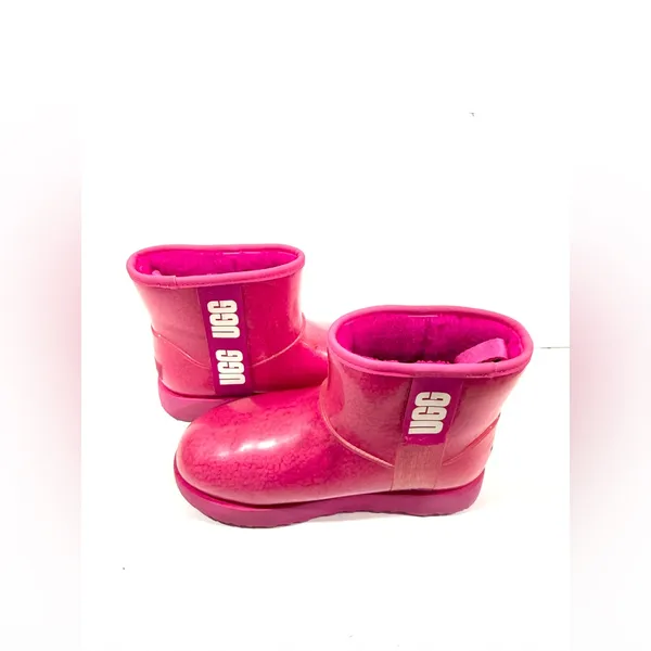 UGG Pink Clear Mini Boots Women’s 7 Waterproof Shearling Cozy Winter - Image 8