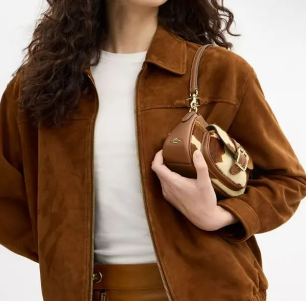 coach Ashton Mini Shoulder Bag In Haircalf With Cow Print cdx79 - Image 13