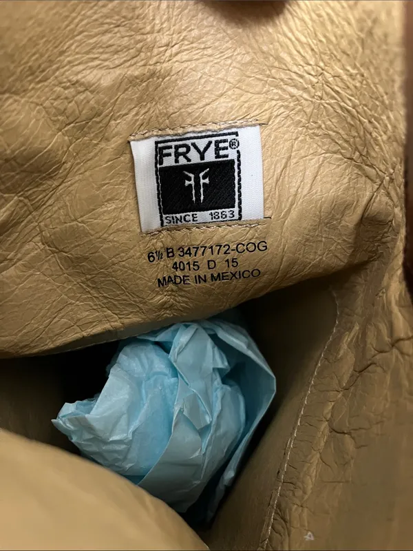 Frye Cara Boots in Cognac Leather - Size 6.5 B - Image 3