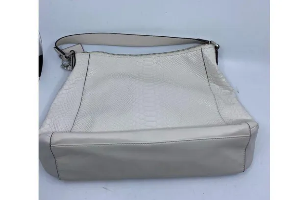 COACH Large White Leather Tote Bag - Image 13