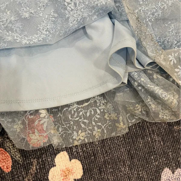 MARINA Light Blue Lace Maxi Dress bridesmaid/prom dress - Image 8