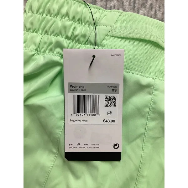 Nike Dri-FIT Womens Training Shorts Lime Green‎ High Waisted DX6016-376 XS NWT - Image 6