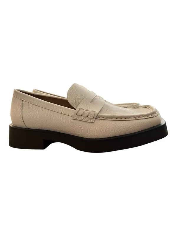 G.H. Bass Whitney Weejuns Penny Loafers Cream Textured Leather NWOB Women’s 8.5 - Image 8