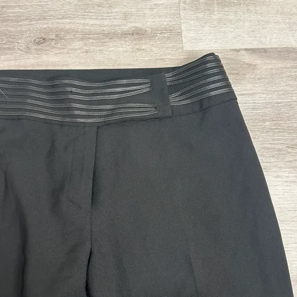 Cache wide leg trouser dress pants with stripe accents - Image 2