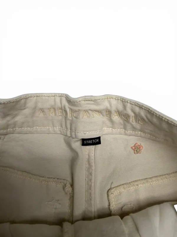 American Eagle Highest Rise 90s Boyfriend‎ Embroidered Carpenter Shorts - Image 3