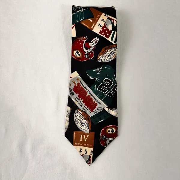 Andrew Rosetti Men's Tie NFL Super Bowl Silk Necktie Football Vintage Cravat - Image 8