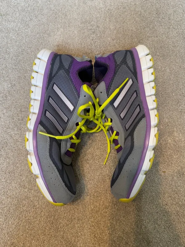 Adidas Purple Grey Clima Cool Sneakers Size 9.5 - Image 2