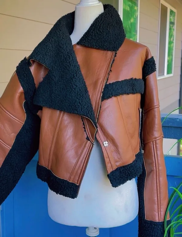 Pretty Little Thing Faux Leather Borg Lined Jacketz - Image 4