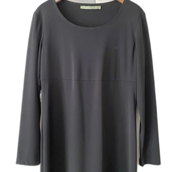 Y2K 90s Vintage Maxi Dress Long Sleeve Shift Column Minimalist Modesty Goth Vamp - Image 7