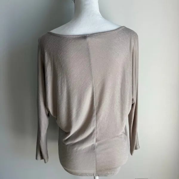 Vince Cream Boatneck Longsleeve Soft Blouse Top Size XS - Image 4
