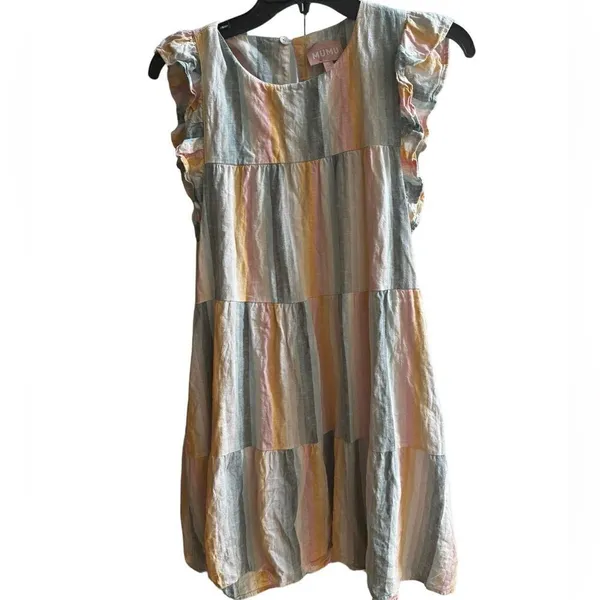 Show me your Mumu Daydream Mini Dress Sunset Stripe S - Image 4