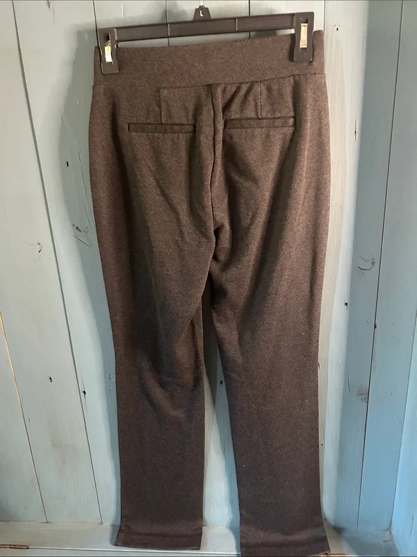 Time & Tru Charcoal Black Stretch Knit Women's Straight Leg Pants | Size XS - Image 2