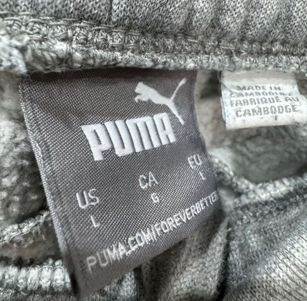 SALE! Gray Puma Elastic Waist Sweatpants Size L EUC - Image 5