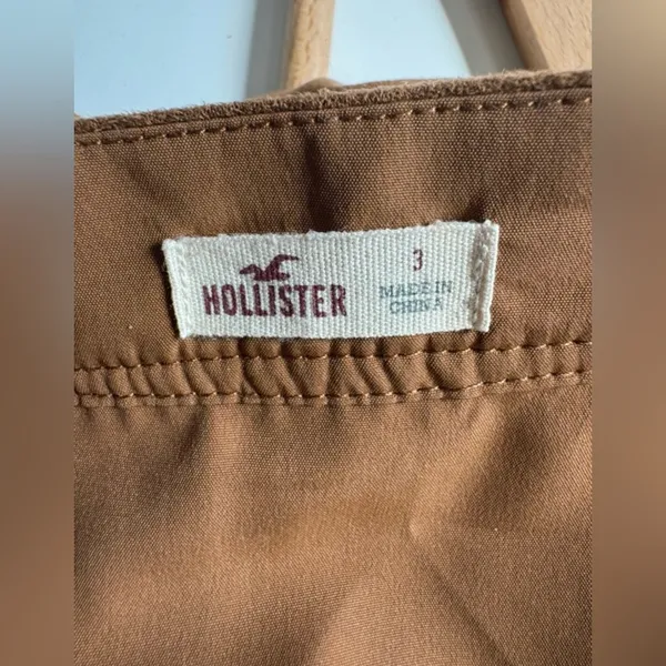 Hollister Brown Button-Front Mini Skirt Size 3‎ - Image 5
