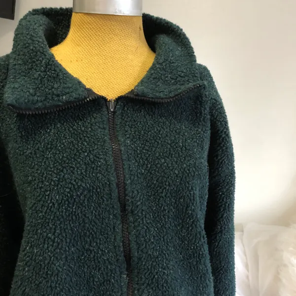 World Famous Sherpa green teddy zip up jacket - Image 4