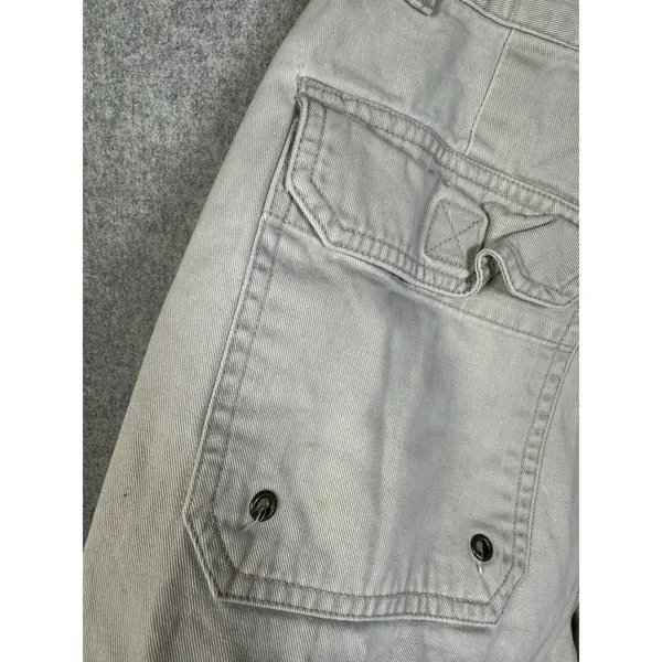 Vintage Abercrombie & Fitch Size 4‎ Cotton Womens Shorts High Waist Beige Mini - Image 14