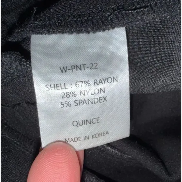 Quince Ultra stretch ponte Black Pull On Business Casual Pants Small #773 - Image 4