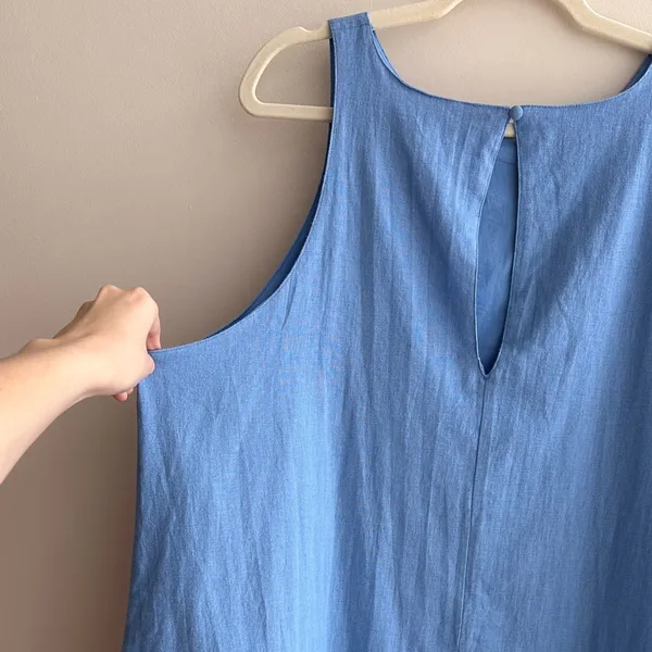 Abercrombie & Fitch A-Line Linen Dress, Bright Blue, Size XXL, NWT - Image 12