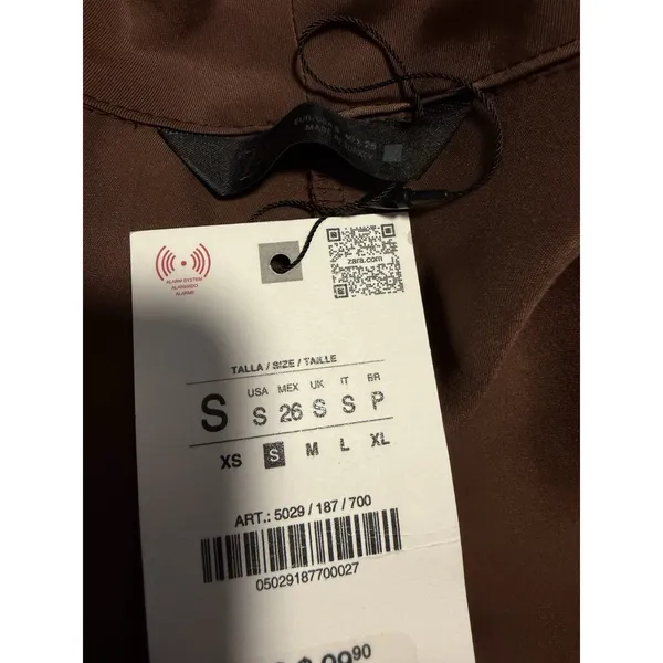 Zara Luxury Cowl Neck Chocolate Brown Midi Dress Flowy Collection‎ Capsule - Image 7