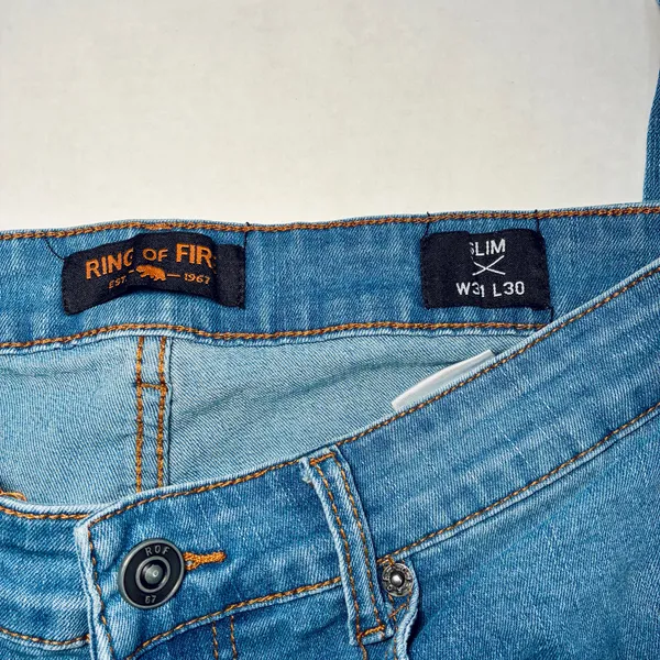 Ring of Fire Men’s Slim Blue Denim Jeans | Size 31x30 | Casual - Image 3