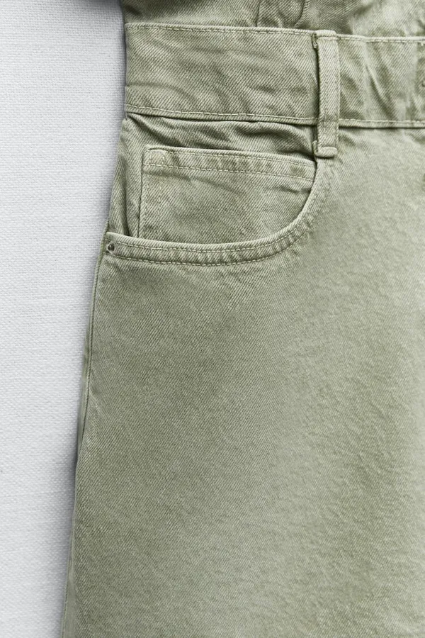 romper jumpsuit denim jeans olive green - Image 9