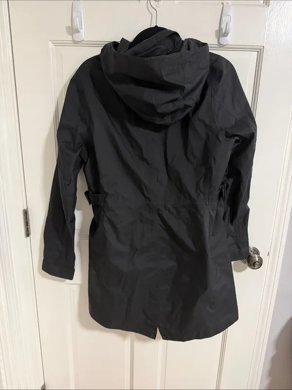 The North Face Black Women's Hooded Rain Coat - Image 4