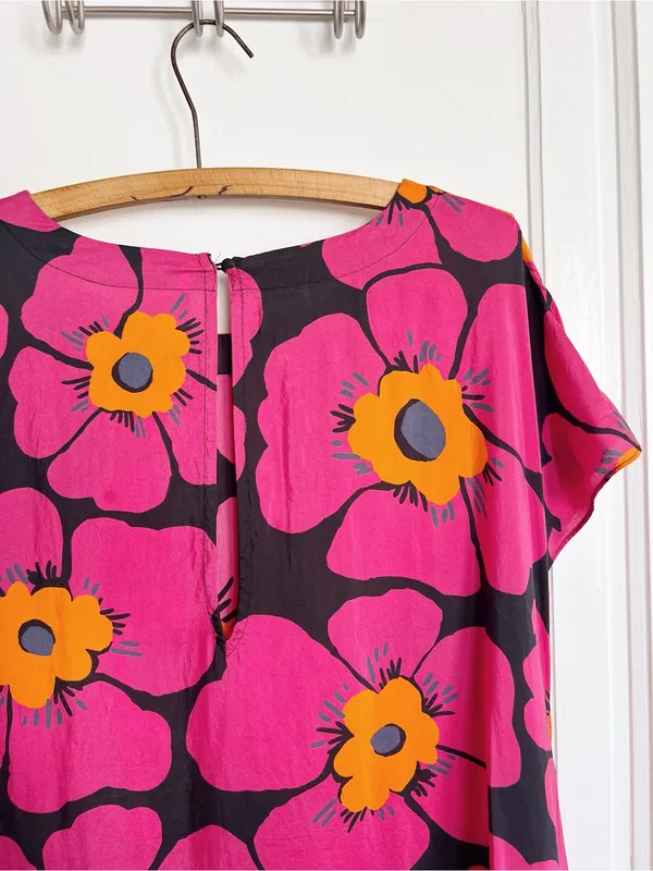 Free People • Blossom Maxi Dress black floral silk pink orange flowy Night Combo - Image 10