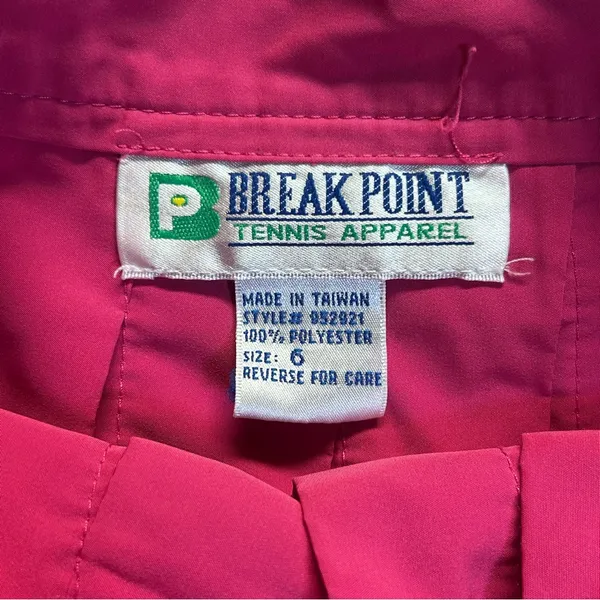 Breakpoint Tennis Womens‎ Skirt Size 6 pink Vintage Activewear Pickleball - Image 2