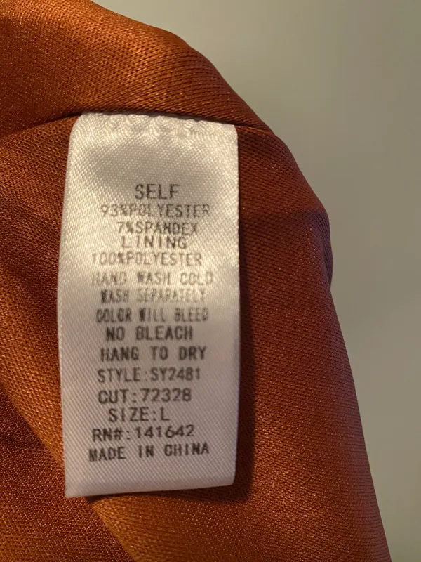 She & Sky Brown Faux Suede Wrap Gored Skirt With Side Tie - Image 9