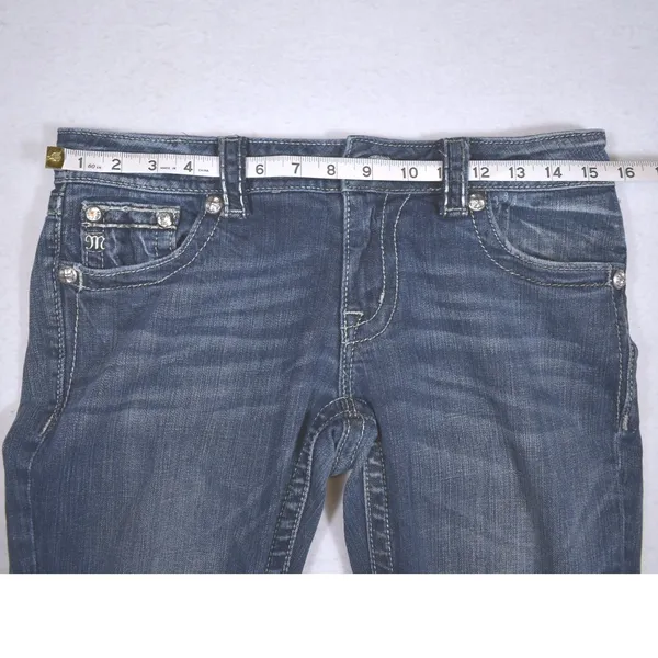 Miss Me JP5311B0 Bootcut Jeans Blue Embellished Pocket Womens 29 Medium Wash - Image 6