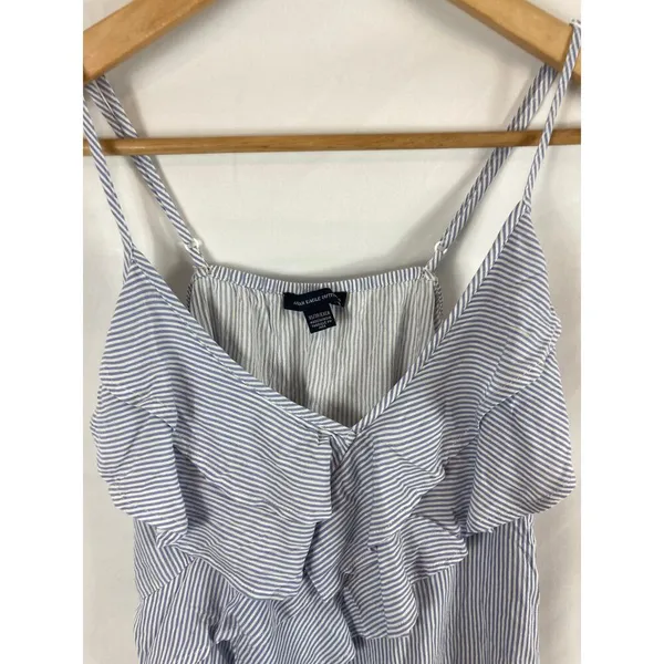 American Eagle Ruffle V Neck stripe tank size XS - Image 2