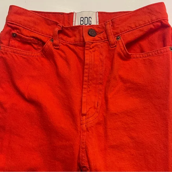 Urban Outfitters BDG High Rise Wide Leg Flame Orange‎ Denim Jeans Size 25 - Image 4