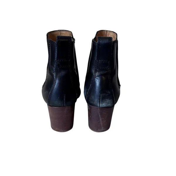 Black Leather Madewell Ankle Boots Booties Women's Size 7 - Image 5