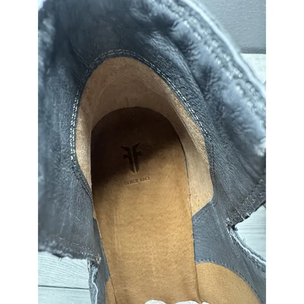 FRYE Reina Cut Out Short Gray Leather Slip On Womens Bootie Boots Size 10M 78394 - Image 9