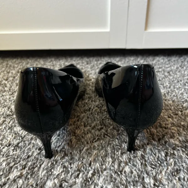 Zara Women’s Black Patent Pumps Heels Size EU 39‎ - Image 8