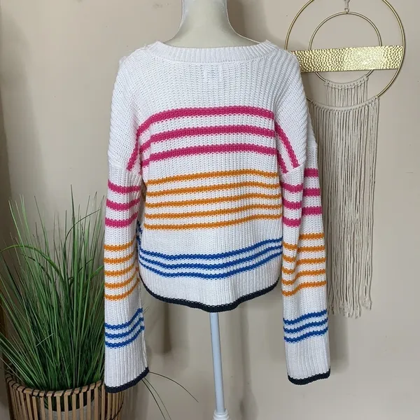 francescas collections • striped ribbed boxy sweater - Image 2