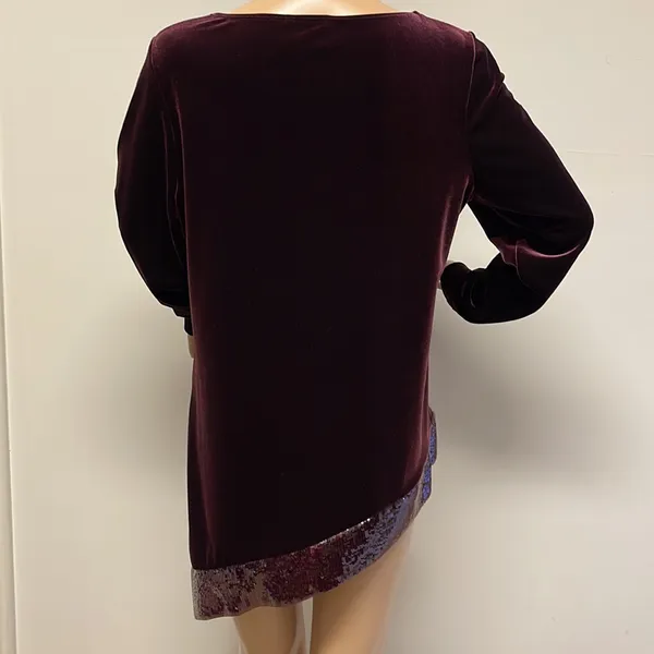 NWOT Chico’s Travelers Collection Velvet & Sequin Sideshift Tunic - Image 8
