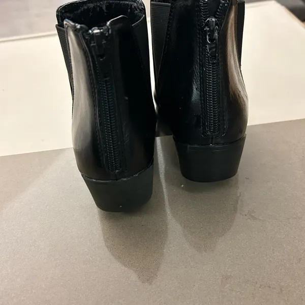Esprit Booties Elegant Black Leather Ankle Booties 7 M - Image 3