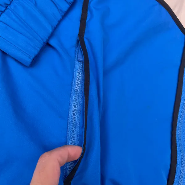 Blue Pink Colorblock Zip Up Windbreaker Hoodie Jacket - Image 7