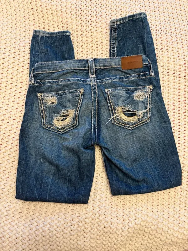 Big Star Jenae Skinny Distressed Denim Jeans Size 26S - Image 4