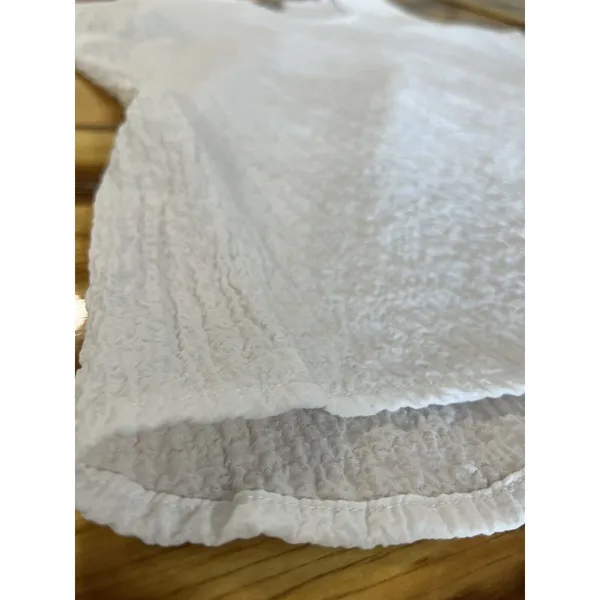 Woolrich White Pleated/Quilted Tank Top Size Large Beach Classic‎ Summer Casual - Image 9