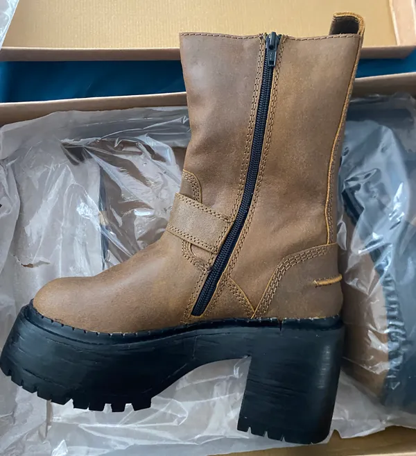 Urban Outfitters Chunky Buckle Moto Boots - Image 2