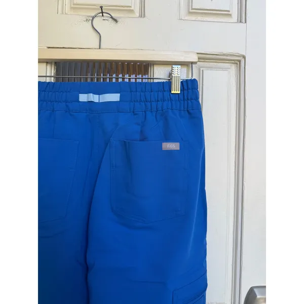 FIGS High Waisted Relaxed Jogger Scrub Pants Royal Blue Womens Size Small Petite - Image 6